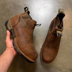 Mens Georgia Eagle One Steel Toe Waterproof Chelsea Brown Work Boots Sz 10m